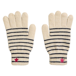 White Stuff Stripe Gloves - Ivory Mlt