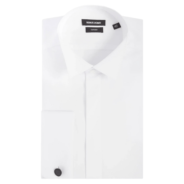 Remus Uomo Seville Wing Collar Formal Shirt for Men in White