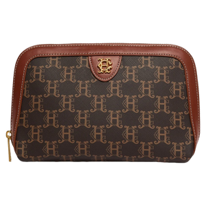 Holland Cooper Makeup Pouch - Tan Monogram