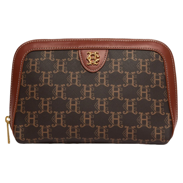 Holland Cooper Makeup Pouch - Tan Monogram