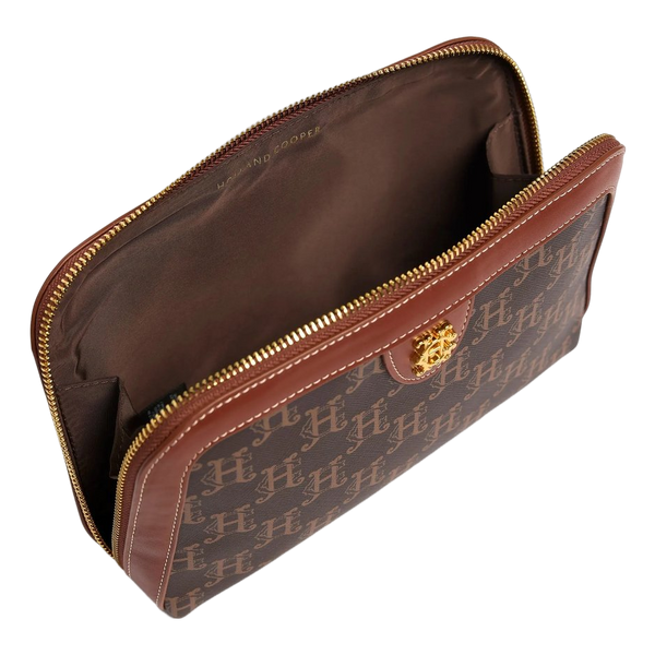 Holland Cooper Makeup Pouch - Tan Monogram