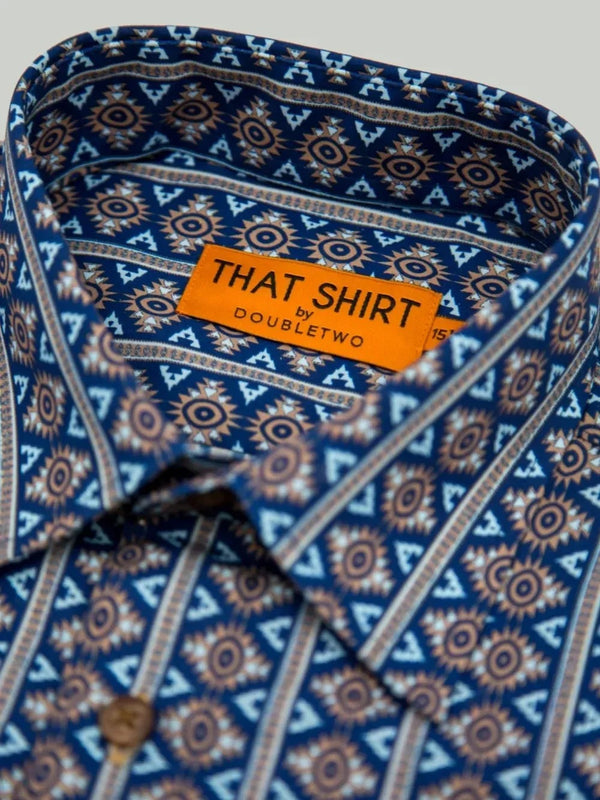Double Two That Shirt By D Two - Aztec Navy