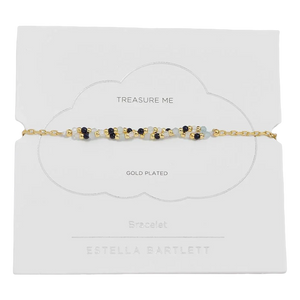 Estella Bartlett Twisted Gemstone Bead Bracelet - Gold Plated