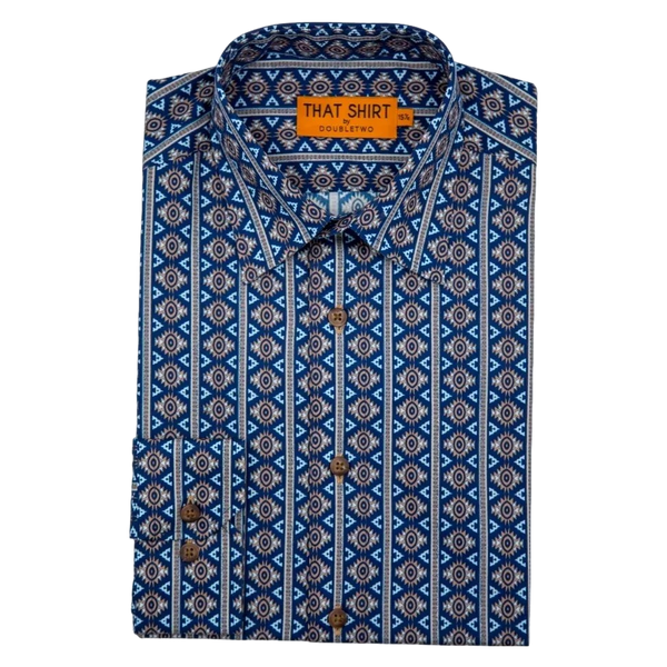 Double Two That Shirt By D Two - Aztec Navy