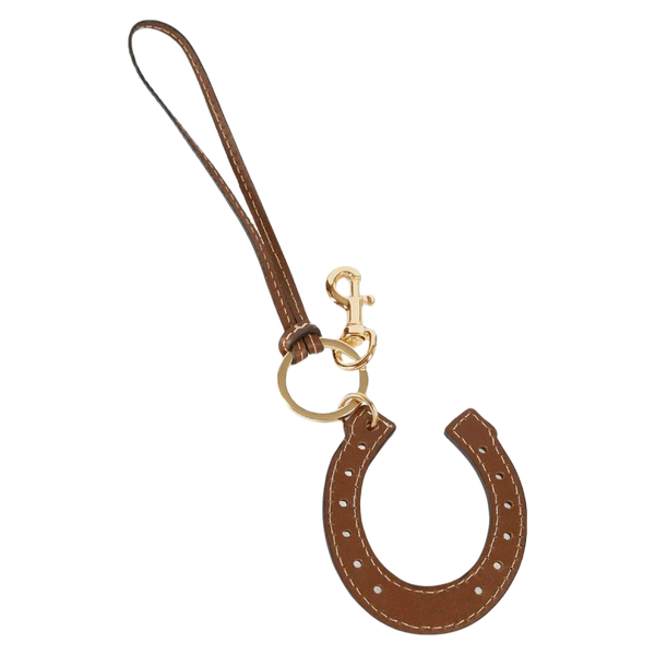 Fairfax & Favor Horse Shoe Bag Charm - Leather - Tan