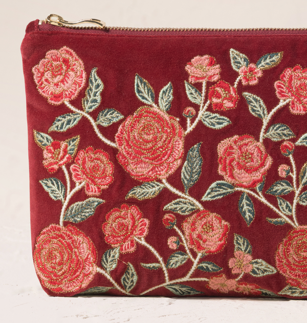 Elizabeth Scarlett Velvet Everyday Pouch