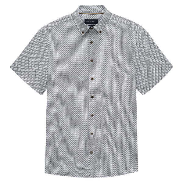 Bugatti Neat Print Short Sleeve Shirt