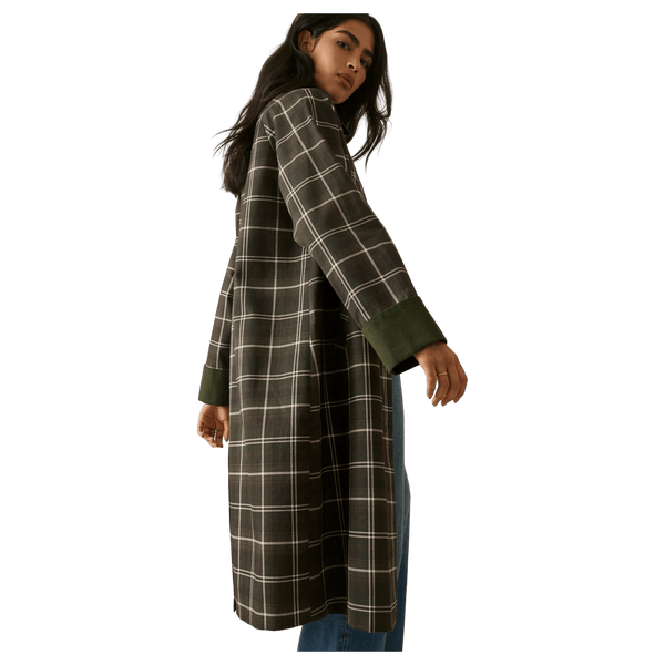 Nobody's Child Diola Tartan Diola Car Coat