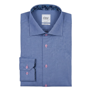 Oscar Formal Shirt With Trim - Sky