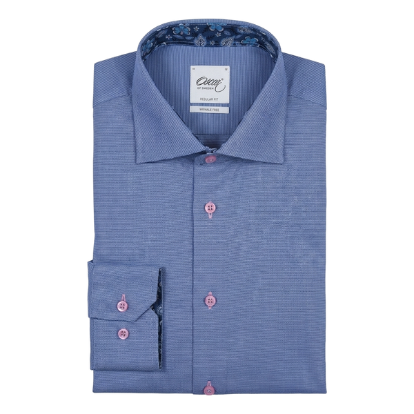 Oscar Formal Shirt With Trim - Sky