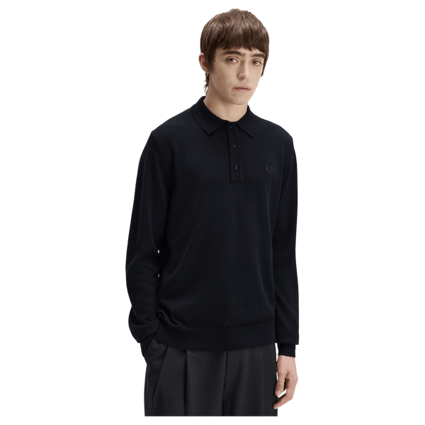 Fred Perry Classic Knitted Long Sleeve Shirt