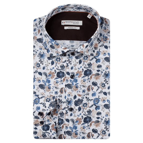 Giordano Long Sleeve Floral Print Shirt