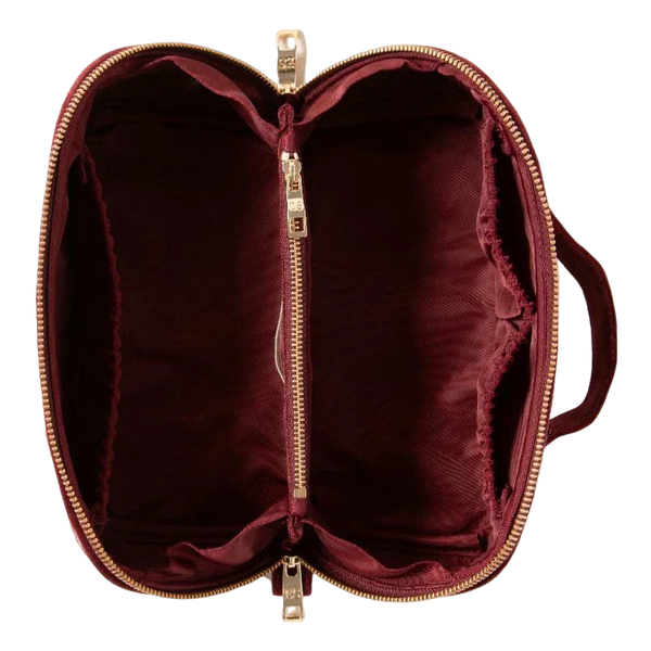 Elizabeth Scarlett Ocean Treasures Velvet Open Flat Makeup Bag