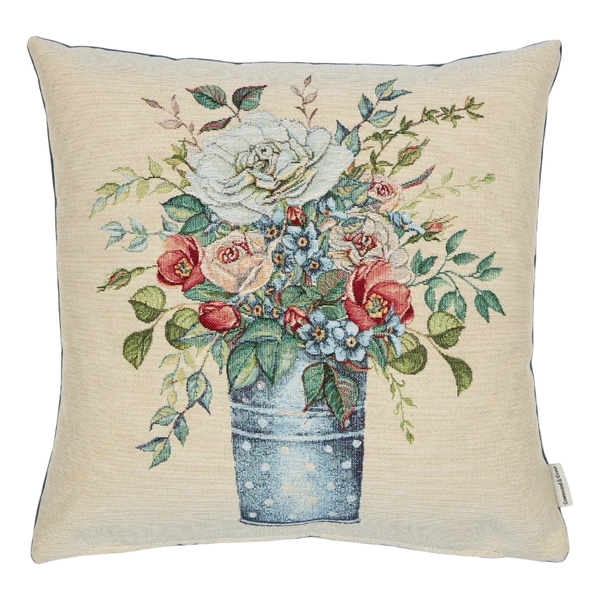 Hines Of Oxford Feather Filled Cushion - Garden Bouquet