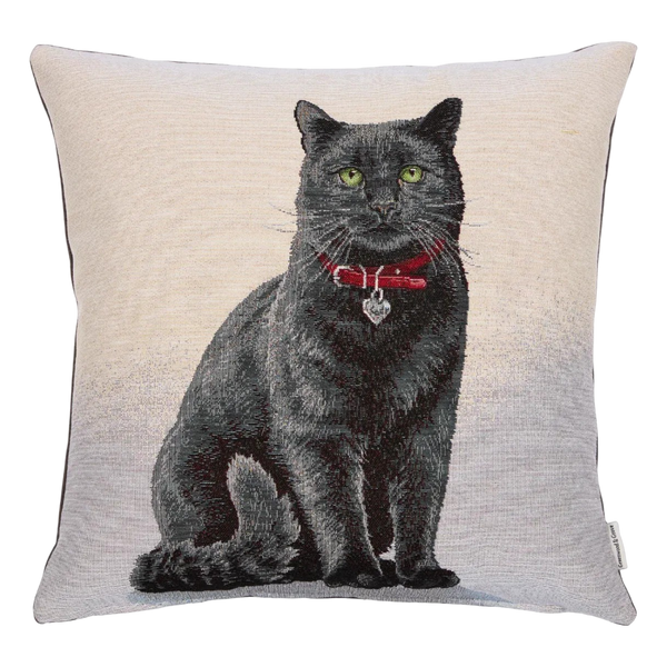 Hines Of Oxford Feather Filled Cushion - Midnight Max