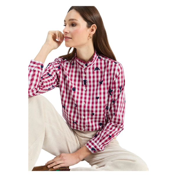 Vilagallo Andy Flock Gingham Blouse