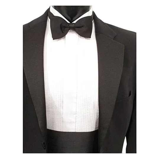 Van Buck Silk Cummerbund And Bow Tie Set - Black
