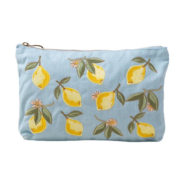 Elizabeth Scarlett Lemon Blossom Cotton Everyday Pouch