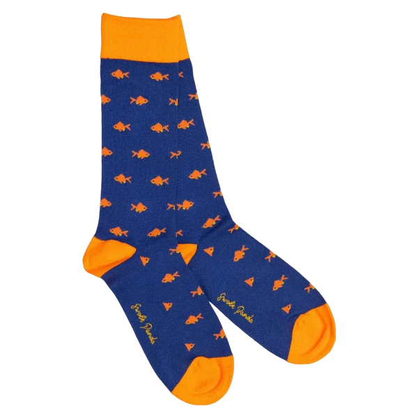 Swole Panda Bamboo Socks - Gold Fish
