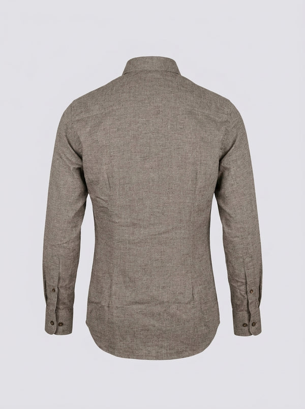 William David Southwold Button Down Herringbone Flannel Shirt