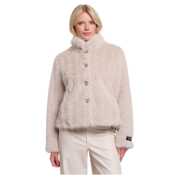 Rino & Pelle Vie Single Breasted Faux Fur Jacket