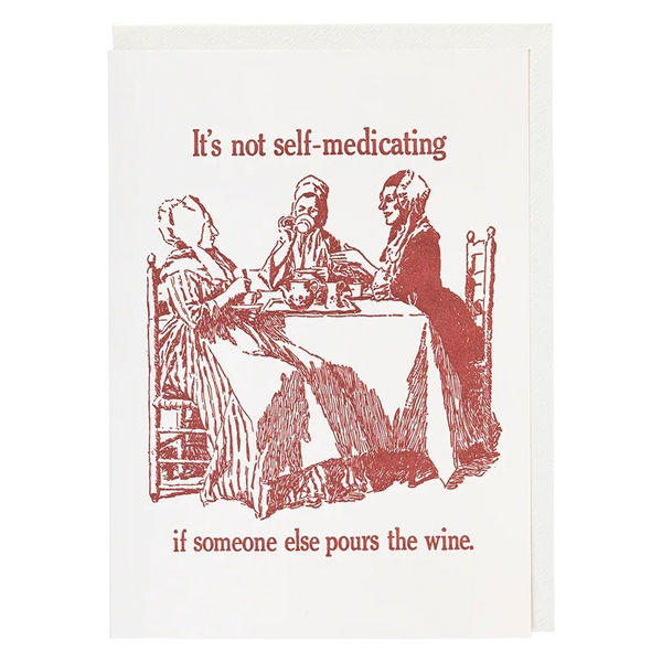 Archivist Large Card - Letterpress Cards - It's Not Self-Medicating