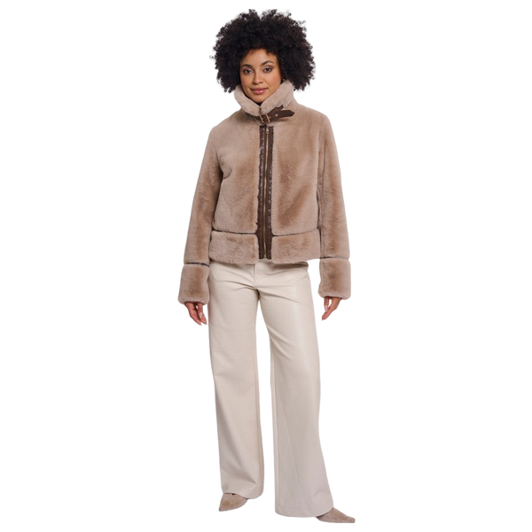 Rino & Pelle Lambra Short Faux Fur Jacket