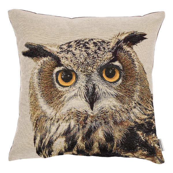 Hines Of Oxford Feather Filled Cushion - Oswald Owl