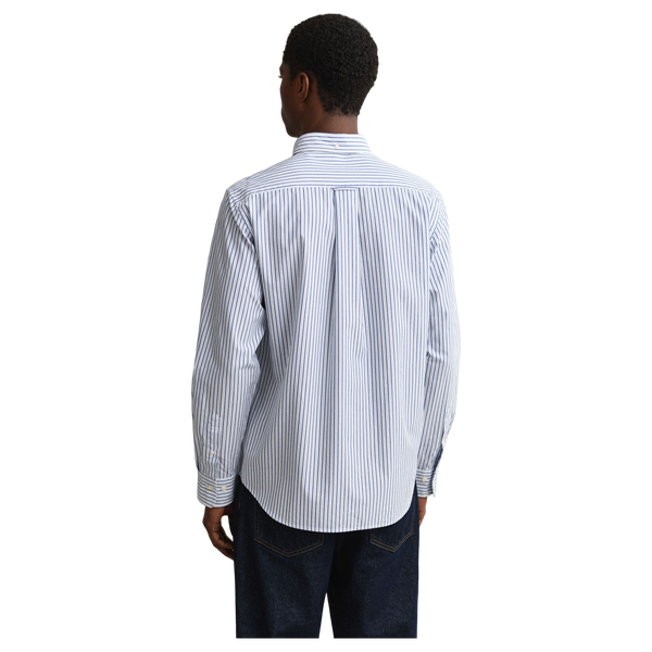 GANT Reg Poplin Stripe Short Sleeve Shirt