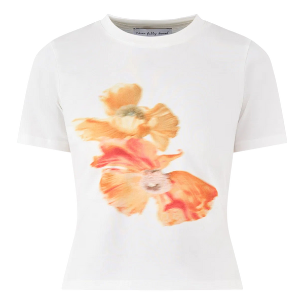 Never Fully Dressed Blurred Floral Slim T-shirt