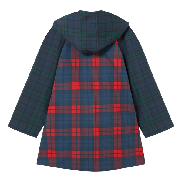 Tiny Big Sister Check Hood Trench Coat