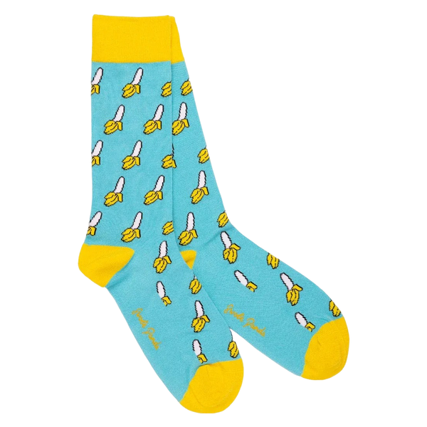 Swole Panda Bamboo Socks - Bananas