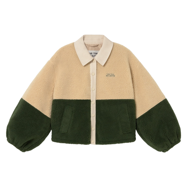 Tiny Big Sister Colour Blocked Sherpa Jacket