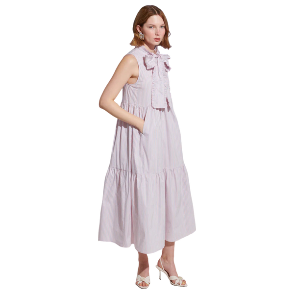 Sister Jane Wave Stripe Bow Maxi Dress