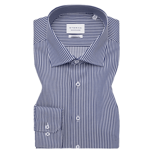 Eterna Long Sleeve Stripe Shirt - Navy/White