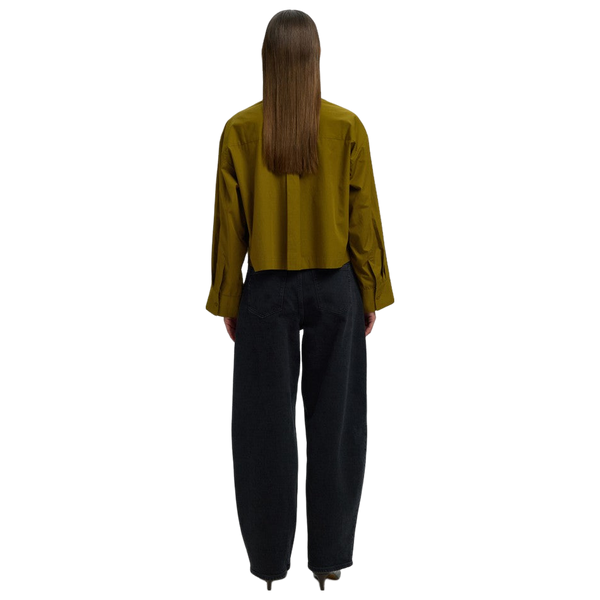 Selected Fastha Ls Cropped Boxy Shirt