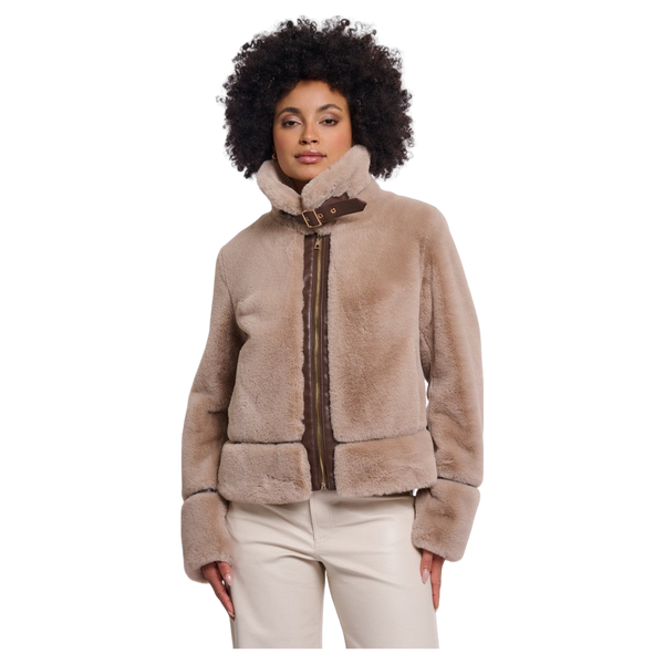 Rino & Pelle Lambra Short Faux Fur Jacket