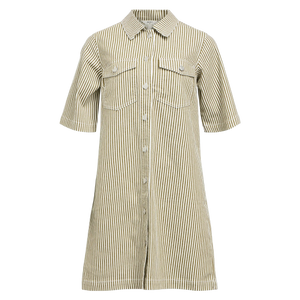 Object Bruce Mollie S/s Dress - Cloud Dancer Capulet Olive