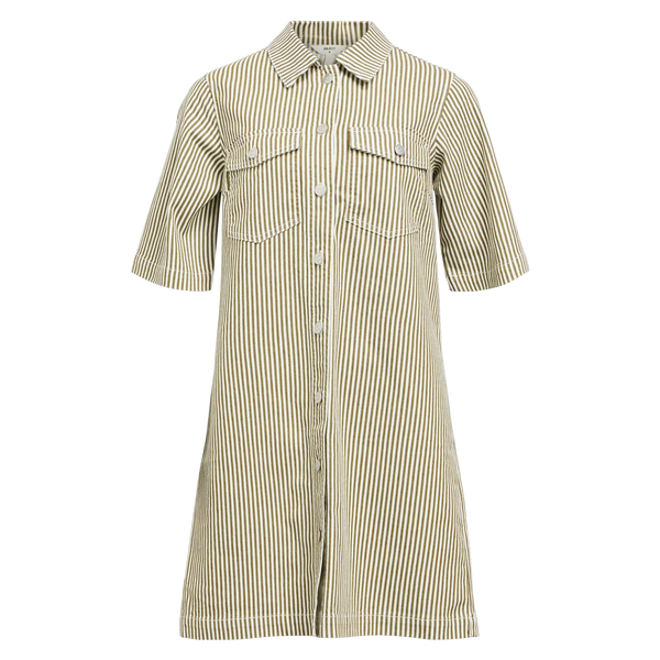 Object Bruce Mollie S/s Dress - Cloud Dancer Capulet Olive