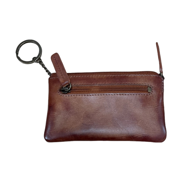 Antique Leather RFID Credit Card and Key Case