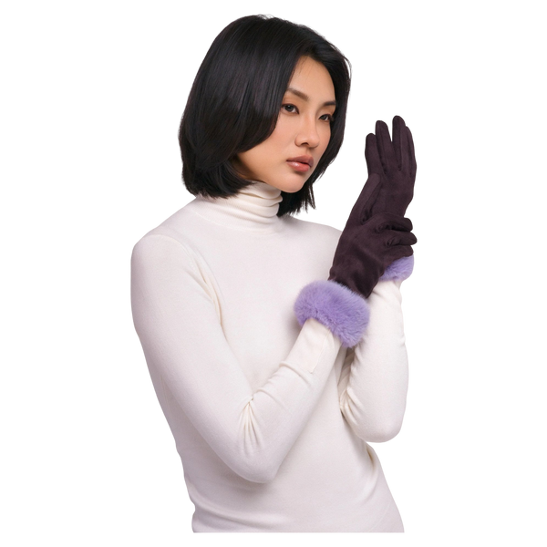 Powder Bettina Faux Suede/Fur Gloves