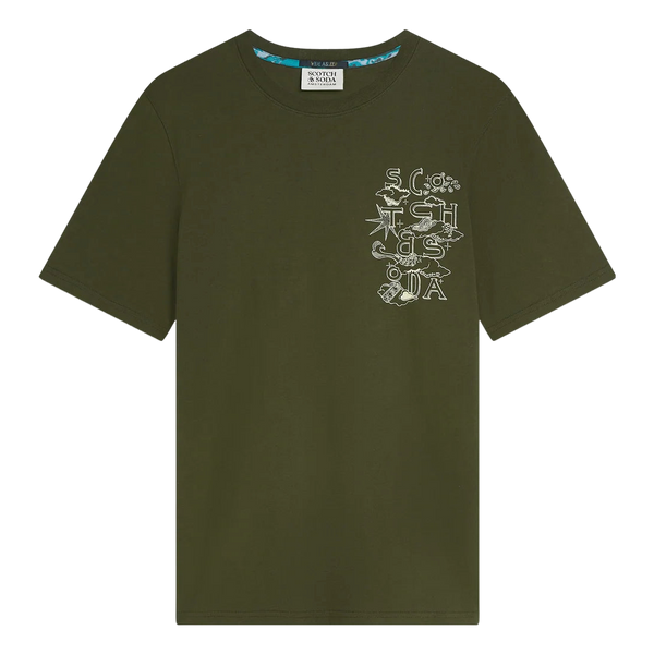 Scotch & Soda Left Chest Artwork Regular Fit T-shirt