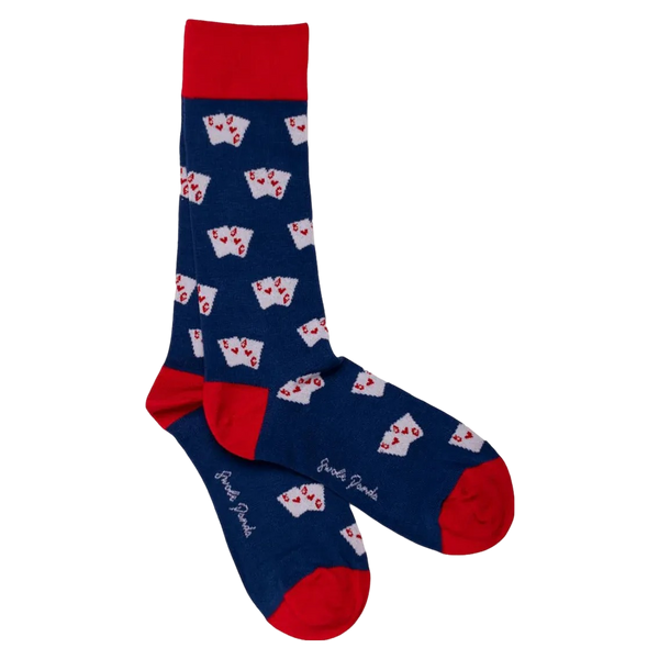 Swole Panda Bamboo Socks - Playing Cards