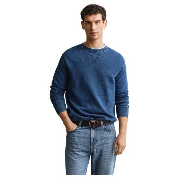 GANT Indigo Crew Neck Sweat