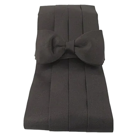 Van Buck Silk Cummerbund And Bow Tie Set - Black