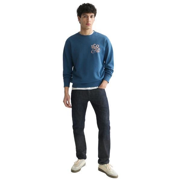 Scotch & Soda Left Chest Artwork Regular Fit Sweatshirt