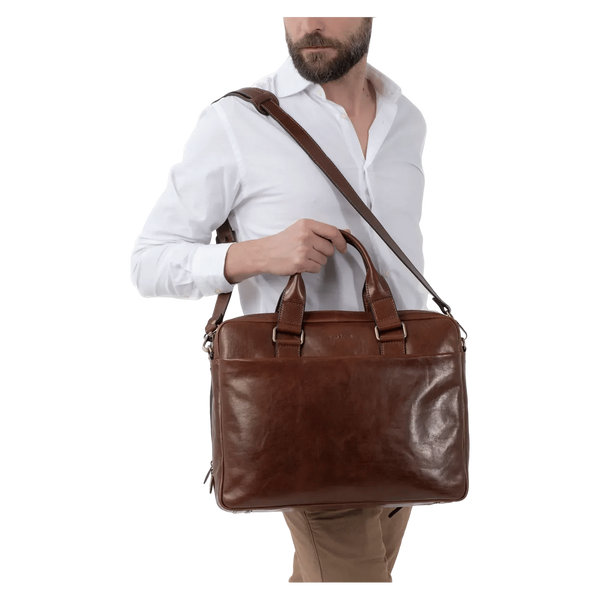 Gianni Conti Men's Leather Briefcase