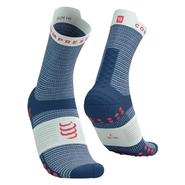 Compressport Pro Racing Socks V4.0 Run High - Blues/Sugar