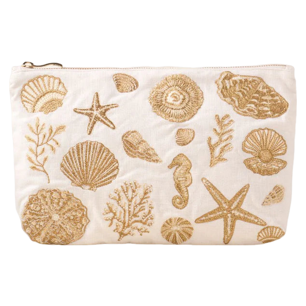 Elizabeth Scarlett Ocean Treasures Cotton Everyday Pouch