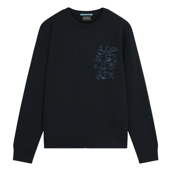 Scotch & Soda Left Chest Artwork Reg Fit Sweatshirt